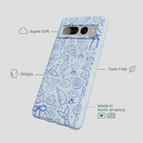 Powder Blue Ocean Charms Google Pixel 7 Pro Case