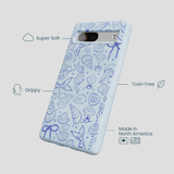 Powder Blue Ocean Charms Google Pixel 7 Case