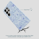 Powder Blue Ocean Charms Samsung Galaxy S25 Ultra Case