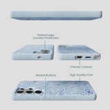 Powder Blue Ocean Charms Samsung Galaxy S25 Ultra Case