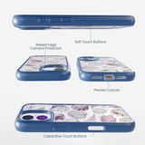 Clear Oceana Whorl iPhone 17 Case With True Blue Ridge (MagSafe included)