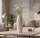 ANYDECO Flower Vase White Small Geometric Nordic Style Pot Home Decor
