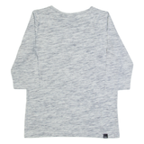 BENCH Womens T-Shirt Grey 3/4 Sleeve XS