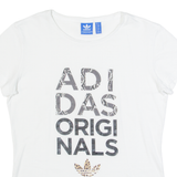 ADIDAS ORIGINALS Womens T-Shirt White UK 8