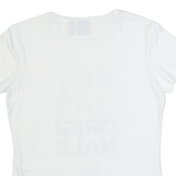 ADIDAS ORIGINALS Womens T-Shirt White UK 8