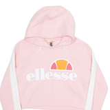 ELLESSE Cropped Womens Pink Hoodie UK 4