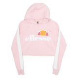 ELLESSE Cropped Womens Pink Hoodie UK 4
