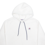 FILA Teddy Fleece Womens White Hoodie XL