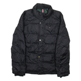 TOMMY HILFIGER Mens Puffer Coat Black Nylon S