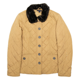 TOMMY HILFIGER Womens Quilted Coat Beige L