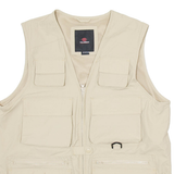 PULL&BEAR Mens Chore Gilet Beige Nylon L