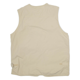 PULL&BEAR Mens Chore Gilet Beige Nylon L