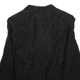 LINEA MILANO Womens Blazer Jacket Black Silk L