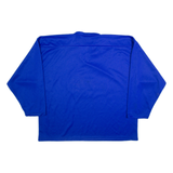 OKAY SPORT Hockey Mens Jersey Blue Long Sleeve USA V-Neck 2XL