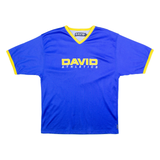 DAVID ATHLETICS Mens T-Shirt Blue V-Neck L
