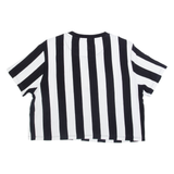 KARL KANI Striped Cropped Womens T-Shirt Black L