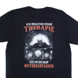 Skull Mens Biker T-Shirt Black L