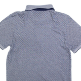 TED BAKER Mens Polo Shirt Blue Diamond S