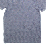 TED BAKER Mens Polo Shirt Blue Diamond S