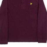 LYLE & SCOTT Mens Polo Shirt Red Long Sleeve L