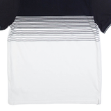 DKNY Mens Polo Shirt Black Striped M