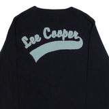 LEE COOPER Mens T-Shirt Black Long Sleeve L