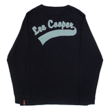 LEE COOPER Mens T-Shirt Black Long Sleeve L