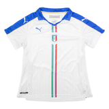 PUMA Italia Womens Football Shirt Jersey White Collared UK 16