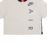NIKE Cropped Womens T-Shirt Beige XS