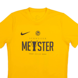 NIKE Mens Football Shirt Jersey Yellow M