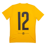 NIKE Mens Football Shirt Jersey Yellow M