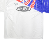 REEBOK Mens Football Shirt Jersey White Collared 2XL