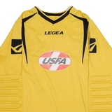 LEGEA Mens Jersey Yellow Long Sleeve V-Neck L
