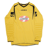 LEGEA Mens Jersey Yellow Long Sleeve V-Neck L