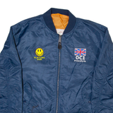 Mens Flight Jacket Blue 80s L