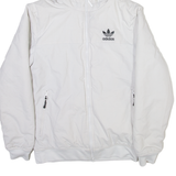 ADIDAS Womens Puffer Jacket White Nylon S