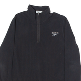 REEBOK Womens Fleece Black 1/4 Zip XL
