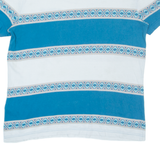 QUIKSILVER Striped Mens T-Shirt Blue S