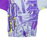 Cycling Mens T-Shirt Purple 1/4 Zip S