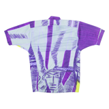 Cycling Mens T-Shirt Purple 1/4 Zip S