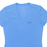 JACK WOLFSKIN Womens T-Shirt Blue V-Neck UK 8