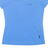 JACK WOLFSKIN Womens T-Shirt Blue V-Neck UK 8