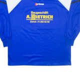 RIMA Mens Football Shirt Jersey Blue Long Sleeve V-Neck XL