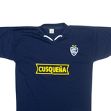 RUIZ SPORT Cienciano Mens Football Shirt Jersey Blue V-Neck L