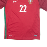 NIKE Portugal Mens Football Shirt Jersey Red V-Neck M