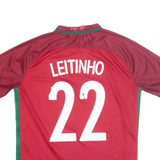 NIKE Portugal Mens Football Shirt Jersey Red V-Neck M