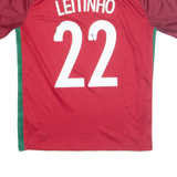 NIKE Portugal Mens Football Shirt Jersey Red V-Neck M
