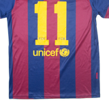 FC Barcelona Mens Football Shirt Jersey Blue V-Neck S