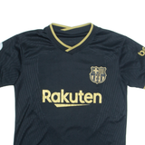 FC Barcelona Mens Football Shirt Jersey Black V-Neck S