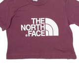 THE NORTH FACE Cropped Womens T-Shirt Maroon S